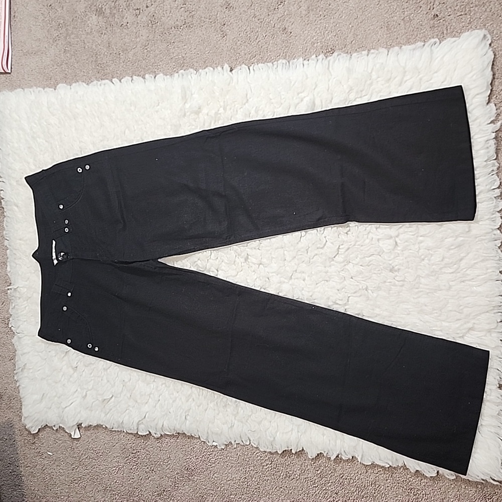 Derek Heart Linen Black Casual Pants. Size M